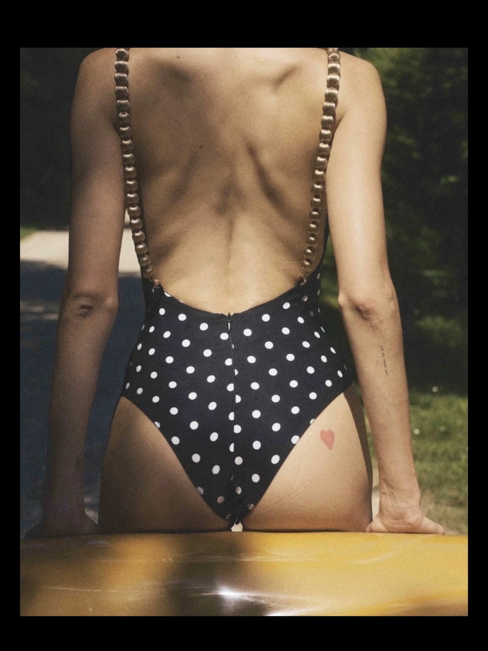 NWT $255 Martin Martin Pam Bodysuit Pois Black Bodysuit Polka Dot 36 US 4   J